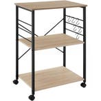 tectake Serveerwagen Rugby 65,5x45,5x88,5cm - Industrieel li, Verzenden