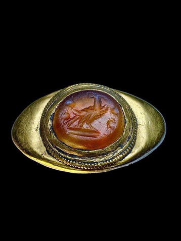 Oud-Romeins goud Ring - XRF-test