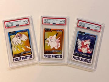 Pokémon - 3 Graded card - Pidgeotto, Clefable, Slowbro - PSA