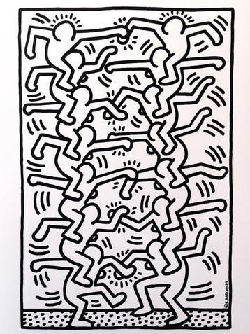 Keith Haring - Untitled (people ladder) - Fine Art giclée -