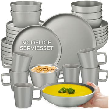 Serviesset Una, van aardewerk, voor 6 personen, Maison & Meubles, Cuisine | Vaisselle, Verzenden