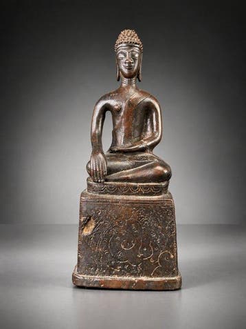 Bouddha - Folk art - 19th c. - Statue - Laos