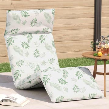 vidaXL Opvouwbare ligstoel Bladpatroon 175x54x8,5 cm Oxford, Verzenden