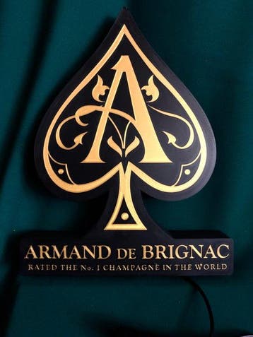 Publicité pour bar - Armand de Brignac Ace of Spades Tribute, Antiquités & Art