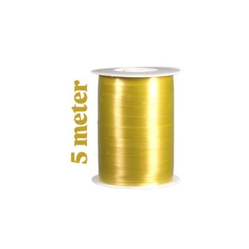 5m Goud lint - krullint - cadeau versiering - leuk inpakk..., Divers, Emballage cadeau, Verzenden
