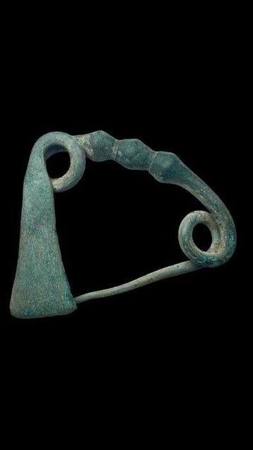 IJzertijd Brons Fibula - Bronzen fibule, IJzeren Tijdperk