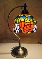 Bureaulamp - Glas-in-lood - Tiffany-stijl lamp, Antiek en Kunst