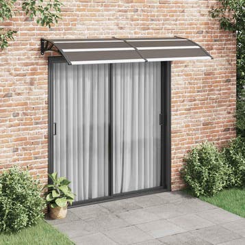 vidaXL Deurluifel 240x100 cm PC zwart, Tuin en Terras, Zonneschermen, Verzenden, Nieuw