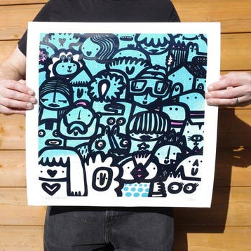 Kev Munday - Fade Out - Textured Giclee Print - No Reserve