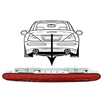 Mercedes SL R230 2001-2012 Derde Stoplicht Rood LED, Verzenden