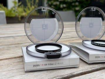 Zeiss ZM UV 43mm en 46mm filter en originele zonnekap voor
