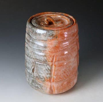 Vaas - Aardewerk - Japan - Aka-raku waterkan - Choraku Ogawa