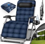 Tuinstoel - Ligstoel - Verstelbaar - Opvouwbaar - Blauw - Ti, Tuin en Terras, Verzenden, Nieuw