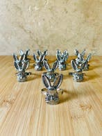 Servetring (12) - Verzilverd - konijn