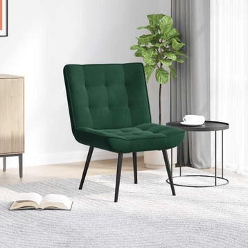 vidaXL Relaxstoel 64x74x84 cm fluweel donkergroen, Verzenden, Nieuw