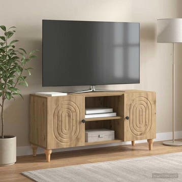vidaXL TV Kast 102 x 34,5 x 50 cm Artisanaal eiken Bewerkt, Verzenden