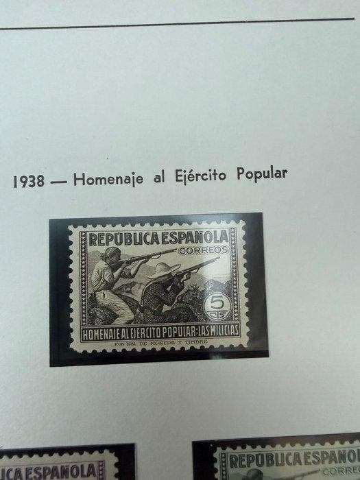 Spanje 1938 - Eerbetoon aan het Volksleger - Edifil 792/800, Timbres & Monnaies, Timbres | Europe | Espagne