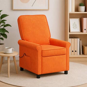 vidaXL Massage-relaxfauteuil Oranje 69 x 95 x 101 cm Stof, Verzenden, Nieuw