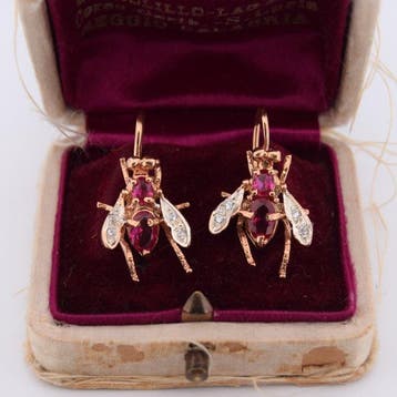 Zonder minimumprijs - Oorbellen - 9 kt. Roségoud - 1.90ct.