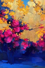Iconica - Gilded Blossoms - Unique 1/1 XXL (150x100 cm)
