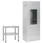 vidaXL BBQ-rookoven met tafel gegalvaniseerd staal, Verzenden