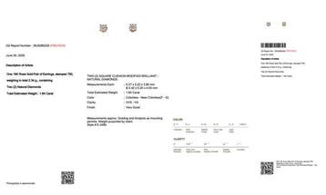 Boucles doreilles - 18 carats Or rose - 1.84ct. tw. Diamant