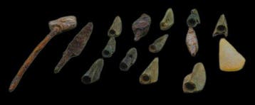 Romain antique, Empire collection de pointes de flèches en