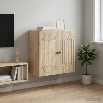 vidaXL Wandkast Sonoma Eiken 59 x 31 x 60 cm Bewerkt hout, Verzenden