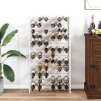 vidaXL Wijnrek voor 72 flessen metaal wit, Verzenden, Nieuw