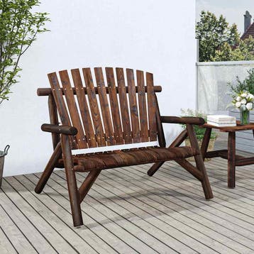 vidaXL Tuinbank 2-zits 119x85x98 cm massief vurenhout, Verzenden, Nieuw