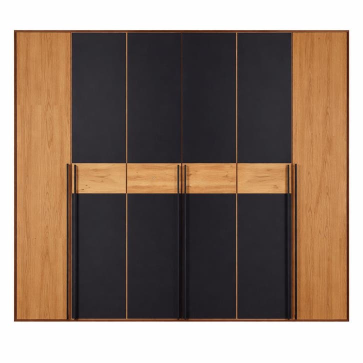 Forestales Roxbury Massief Eikenhout Kledingkast - 240cm 4-D, Huis en Inrichting, Kasten | Kleerkasten