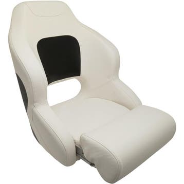 Flip Up Bootstoel 61x55x76cm Carbon Look Wit-Zwart, Ophalen of Verzenden