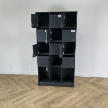 lockerkast vv 12 lockers en 3 vakken (hxbxd) 180x91x30 cm,, Huis en Inrichting, Kasten | Overige, Nieuw
