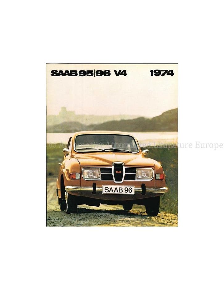 1974 SAAB 95 | 96 V4 BROCHURE ZWEEDS, Boeken, Auto's | Folders en Tijdschriften