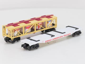 Schaal 0 K-Line 69004 en 675401 set van 2 goederenwagens,..., Hobby en Vrije tijd, Ophalen of Verzenden, Gebruikt, Wisselstroom