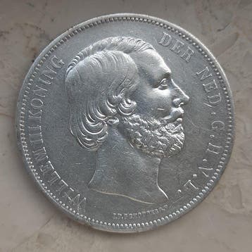 Nederland. Willem III. 2 1/2 Gulden 1867 (Zonder