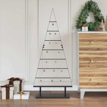 vidaXL Metalen kerstboom Zwart 125,5 cm Staal, Verzenden