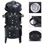 vidaXL Houtskoolroker barbecue-grill 3-in-1 40x80 cm, Verzenden