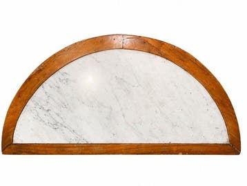 Table de chevet - Cerisier, bois ébénisé, Marbre - Meuble de