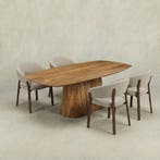 Mangohouten Eettafel Mick Deens ovaal 240×110 cm, Huis en Inrichting, Verzenden, Nieuw, Industriële meubels, Ovaal