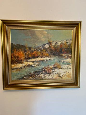 Pierre Gontard (1927-1997) - Rivière (Ubay) dans les Alpes