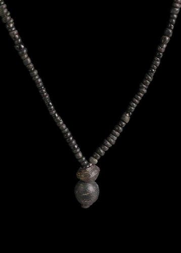Oud-Romeins Zwart Glas Kralenketting (Zonder minimumprijs), Antiek en Kunst
