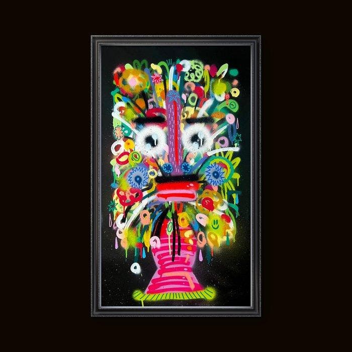Nuno Barbedo (1983) - Smiling flowers (Original painting), Antiek en Kunst, Kunst | Schilderijen | Modern