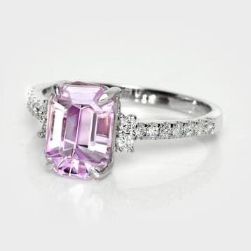 Zonder minimumprijs - Ring - 14 karaat Witgoud, HRD 3,43 ct, Handtassen en Accessoires, Ringen, Nieuw