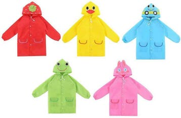 Kinderregenjas kopen? Regenjas kind: kikker, eend, auto, Nieuw