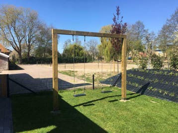 Moderne schommel Douglas / grenen 300 cm Boerderij Koe, Kinderen en Baby's, Verzenden, Nieuw, Schommel