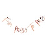 Rose Gouden Bruiloft Letterslinger From Miss To Mrs 1,7m, Verzenden, Nieuw
