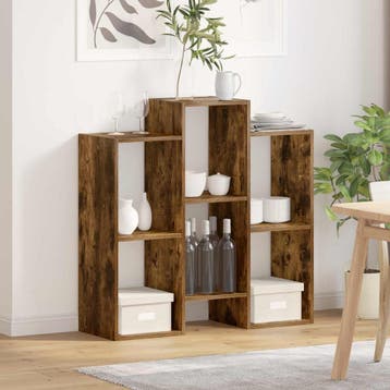 vidaXL Dressoir Rook Eiken 90 x 30 x 90 cm, Verzenden, Nieuw
