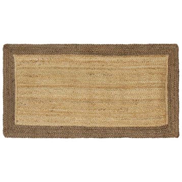 vidaXL Gebied Tapijt Grijs 60 x 110 cm Jute, Verzenden, Nieuw
