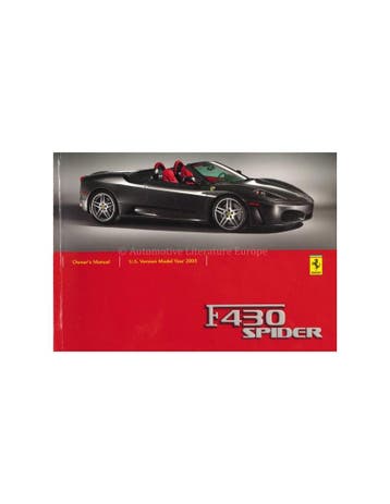 2005 FERRARI F430 SPIDER INSTRUCTIEBOEKJE ENGELS (USA), Ophalen of Verzenden